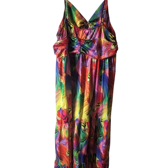 Vibrant Multicolor Maxi Dress. See Pictures For Measurements. NWT. - Picture 5 of 9